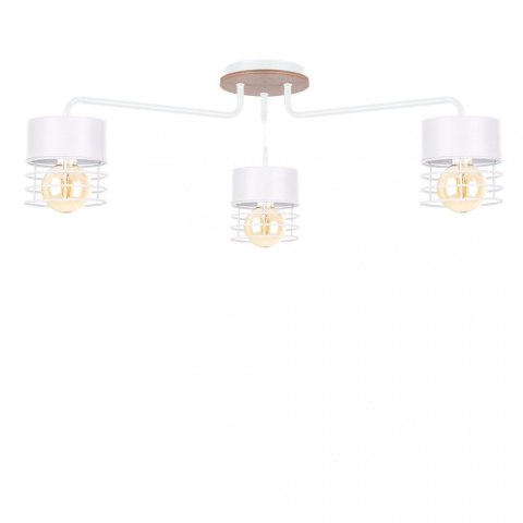 Lampa sufitowa 3xE27 CASA WHITE WOOD