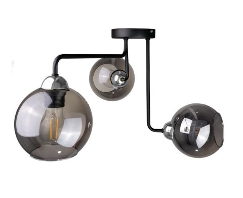 Lampa sufitowa 3xE27 COSMO BLACK/SILVER