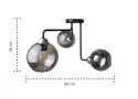 Lampa sufitowa 3xE27 COSMO BLACK/SILVER