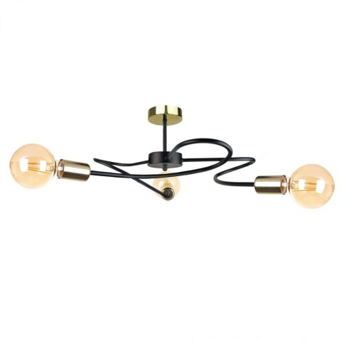 Lampa sufitowa 3xE27 FIORE BLACK/GOLD