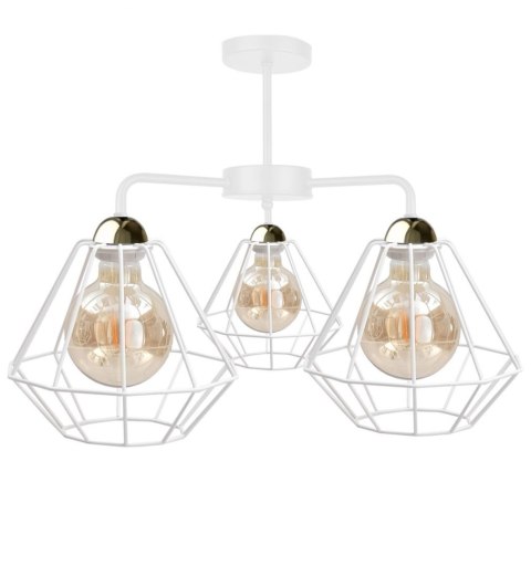 Lampa sufitowa 3xE27 FOSKAL WHITE/GOLD