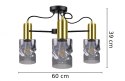 Lampa sufitowa 3xE27 INGER BLACK/GOLD