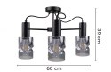 Lampa sufitowa 3xE27 INGER BLACK