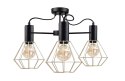 Lampa sufitowa 3xE27 LARS BLACK/GOLD