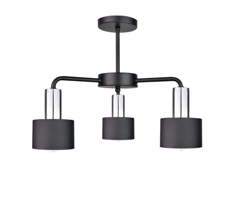 Lampa sufitowa 3xE27 LUCE BLACK SILVER