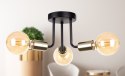 Lampa sufitowa 3xE27 LUNA BLACK/GOLD