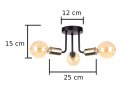 Lampa sufitowa 3xE27 LUNA BLACK/GOLD