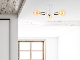 Lampa sufitowa 3xE27 LUNA WHITE/GOLD