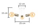 Lampa sufitowa 3xE27 LUNA WHITE/GOLD