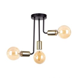 Lampa sufitowa 3xE27 MEGAN BLACK/GOLD