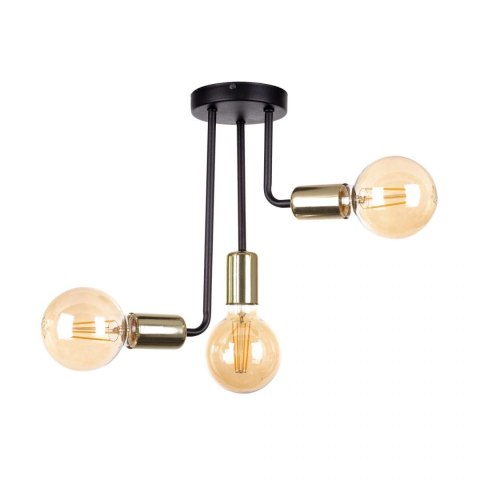 Lampa sufitowa 3xE27 MEGAN BLACK/GOLD