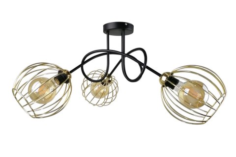 Lampa sufitowa 3xE27 MIG BLACK GOLD