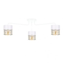 Lampa sufitowa 3xE27 ROYAL WHITE/GOLD