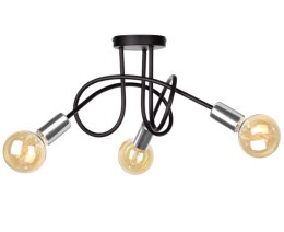 Lampa sufitowa 3xE27 RUMBA BLACK/SILVER