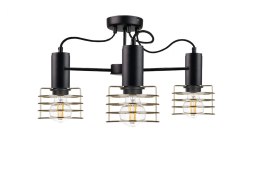 Lampa sufitowa 3xE27 RUNE BLACK/GOLD