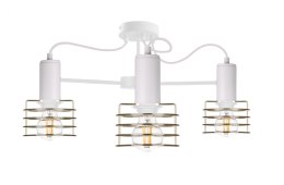 Lampa sufitowa 3xE27 RUNE WHITE/GOLD