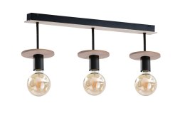 Lampa sufitowa 3xE27 SATURN NATURAL/BLACK