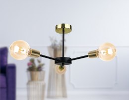 Lampa sufitowa 3xE27 SUN BLACK/GOLD