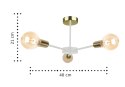 Lampa sufitowa 3xE27 SUN WHITE/GOLD