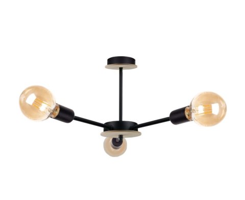 Lampa sufitowa 3xE27 SUN WOOD BLACK