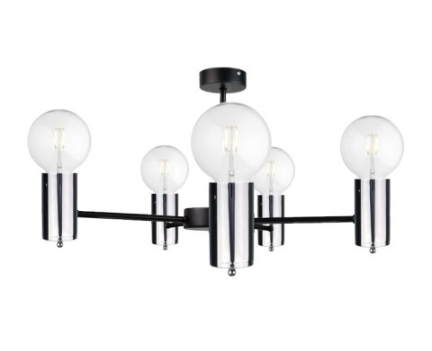 Lampa sufitowa 5xE27 ARDE BLACK/SILVER