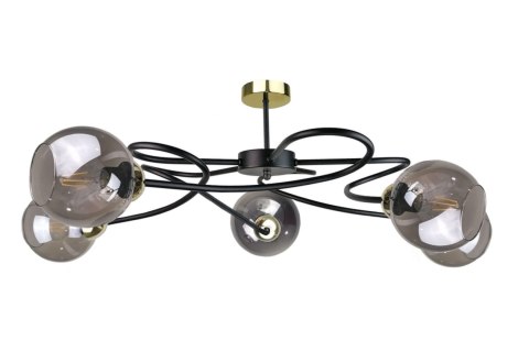 Lampa sufitowa 5xE27 BLOM BLACK/GOLD