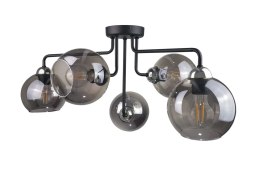 Lampa sufitowa 5xE27 COSMO BLACK/SILVER