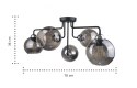 Lampa sufitowa 5xE27 COSMO BLACK/SILVER