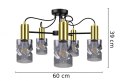 Lampa sufitowa 5xE27 INGER BLACK/GOLD