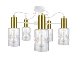 Lampa sufitowa 5xE27 INGER WHITE/GOLD