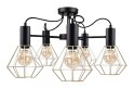 Lampa sufitowa 5xE27 LARS BLACK/GOLD