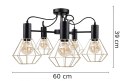 Lampa sufitowa 5xE27 LARS BLACK/GOLD