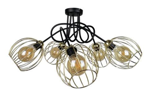 Lampa sufitowa 5xE27 MIG BLACK GOLD