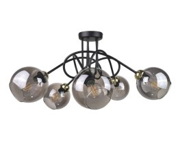 Lampa sufitowa 5xE27 RING BLACK/GOLD