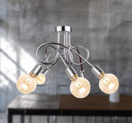 Lampa sufitowa 5xE27 RUMBA SILVER