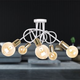 Lampa sufitowa 5xE27 RUMBA WHITE/GOLD