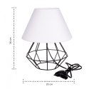 Lampka nocna 1xE27 PATI BLACK/WHITE II