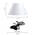 Lampka nocna 1xE27 PATI BLACK/WHITE II