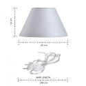 Lampka nocna 1xE27 PATI GOLD/GREY II