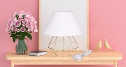 Lampka nocna 1xE27 PATI GOLD/WHITE