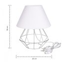 Lampka nocna 1xE27 PATI SILVER/WHITE II