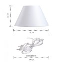 Lampka nocna 1xE27 PATI SILVER/WHITE II