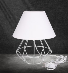 Lampka nocna 1xE27 PATI SILVER/WHITE