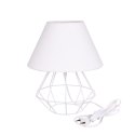 Lampka nocna 1xE27 PATI WHITE/WHITE