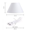 Lampka nocna 1xE27 PATI WHITE/WHITE