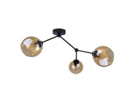 Lampa sufitowa 3xE27 ACRO BLACK/HONEY