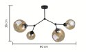 Lampa sufitowa 4xE27 ACRO BLACK/HONEY