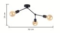 Lampa sufitowa 3xE27 CERES BLACK