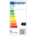 Żarówka LED V-TAC 6W Filament E27 Kulka G45 VT-2366 4000K 600lm