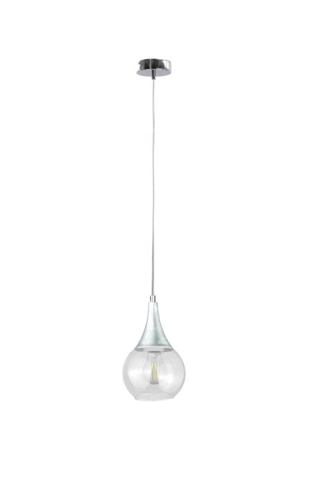 Lampa wisząca 1xE27 LACRIMA CLEAR SILVER